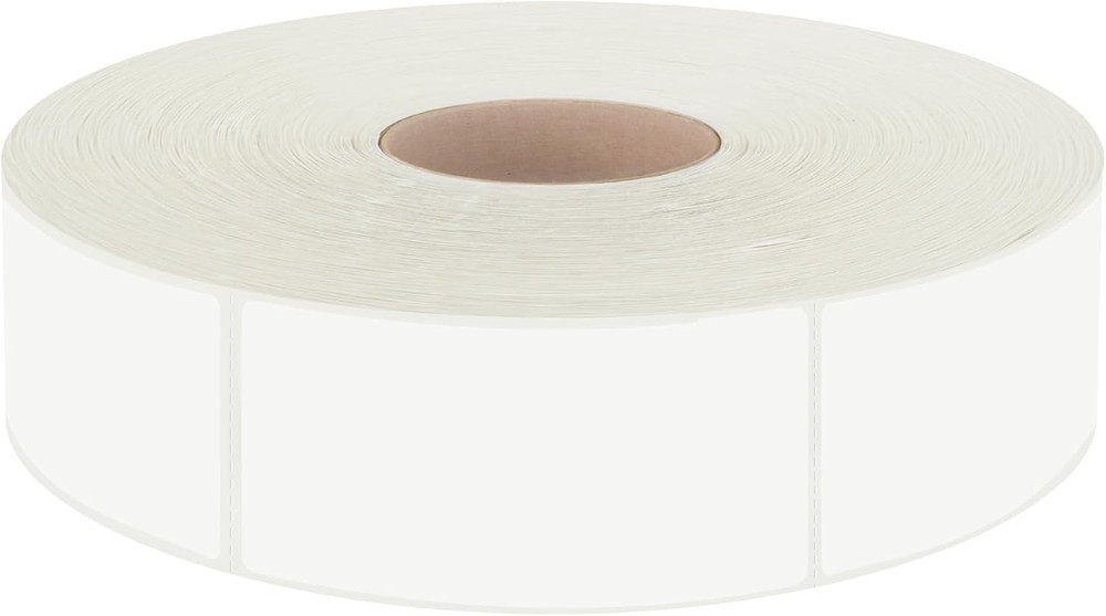 600 PCS White Rectangular Stickers, Blank Write On 1.6*0.75 inches,