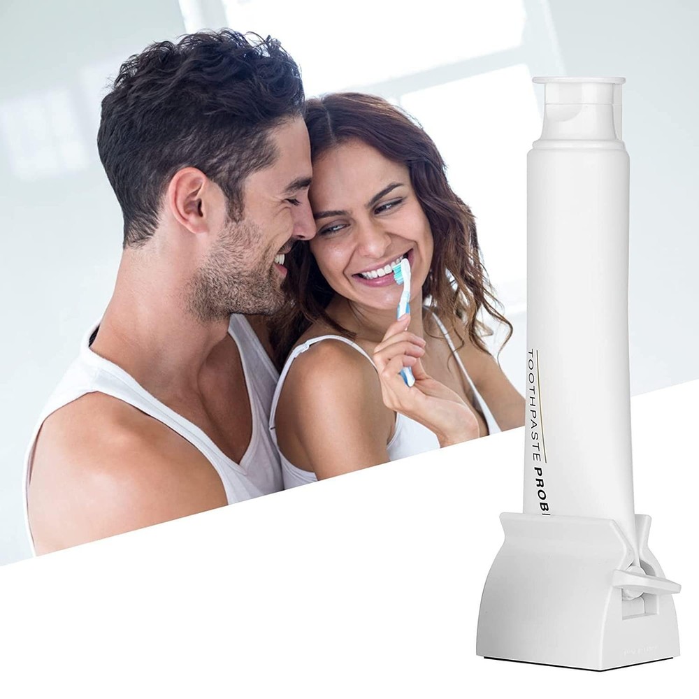 2PCS Rolling Tube Toothpaste Squeezer Holder Stand Bathroom Dispenser