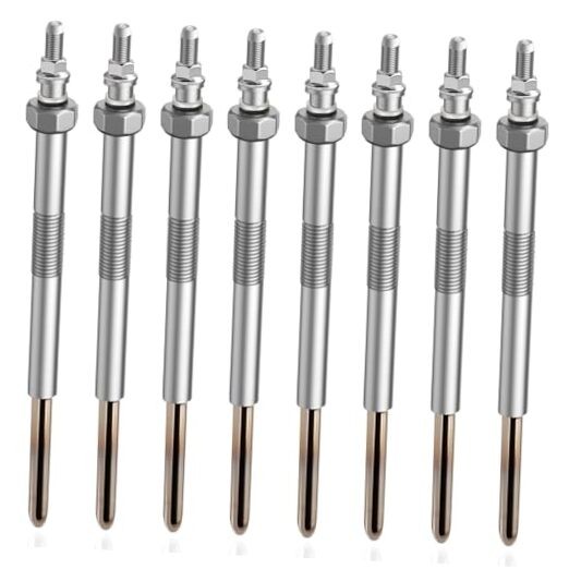 8PCS Glow Plugs with Nuts Compatible with Chevrolet Express Silverado GMC