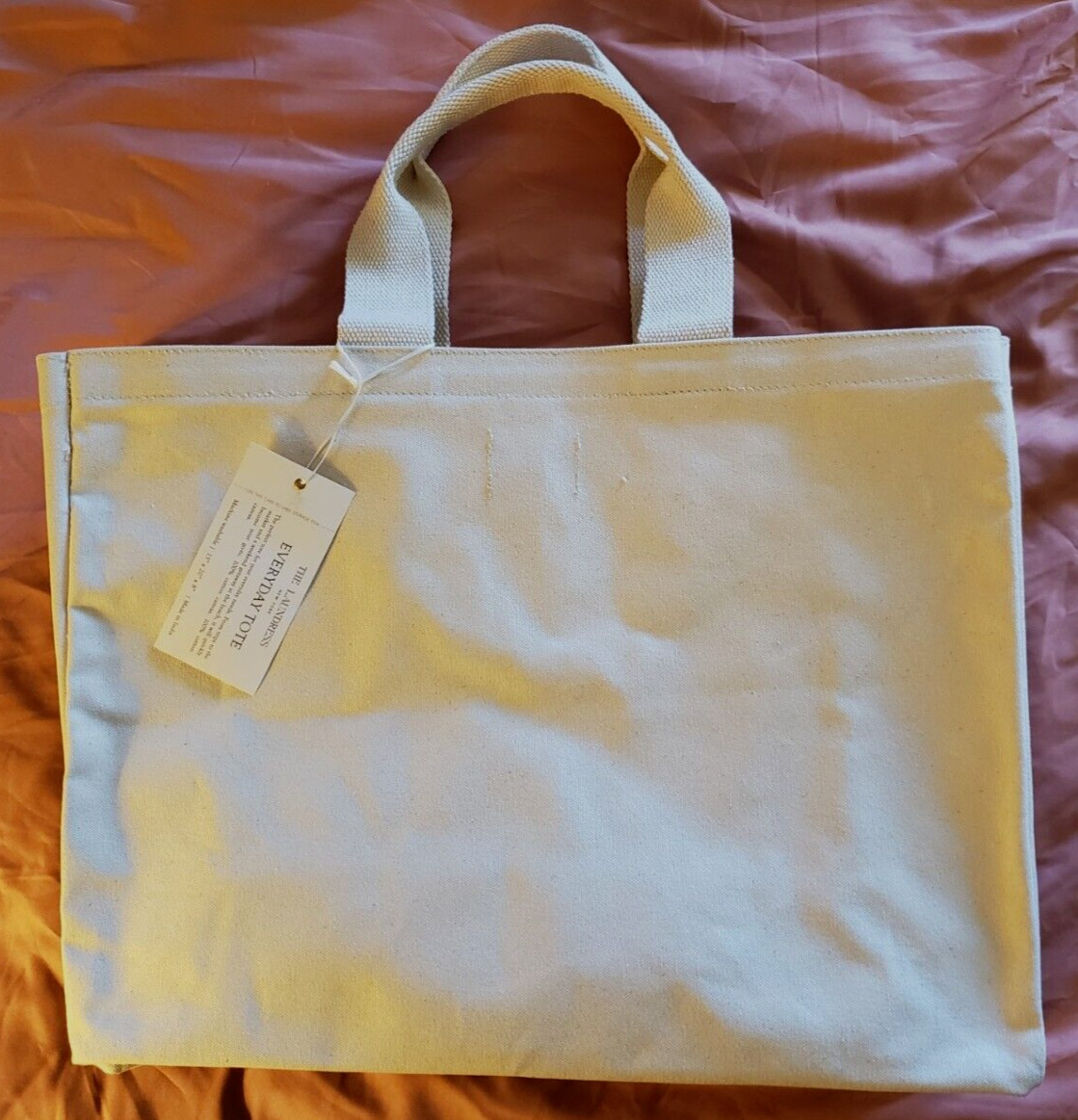 The Laundress - EVERYDAY TOTE BAG - 100% Cotton Canvas - 15" x 20" x 8" - NEW