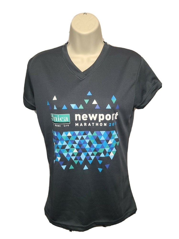 2019 Newport Marathon & Half Womens Medium Gray Jersey
