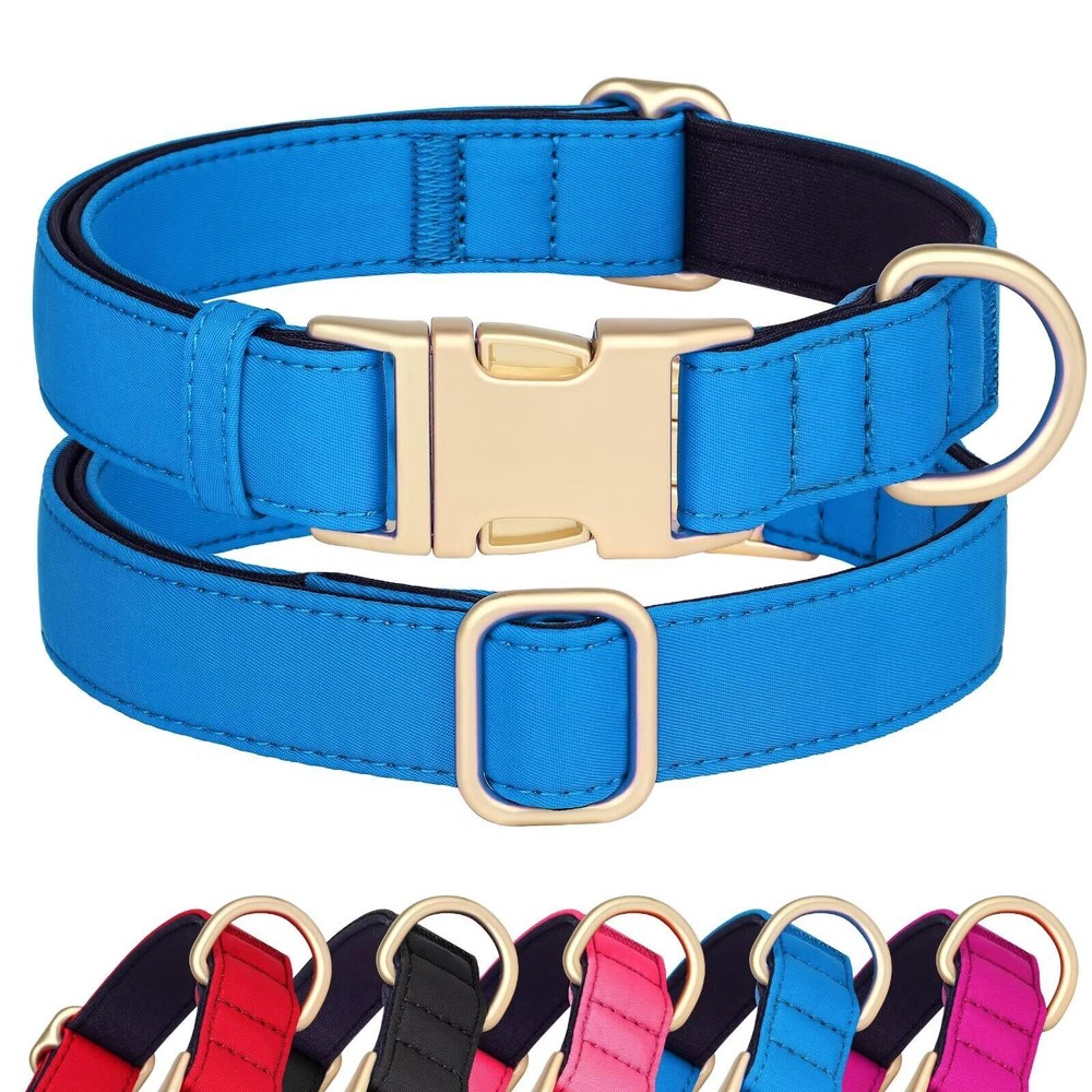 Soft Padded Dog Collars for Medium Dogs Adjustable Quick Released Dog Collar ...