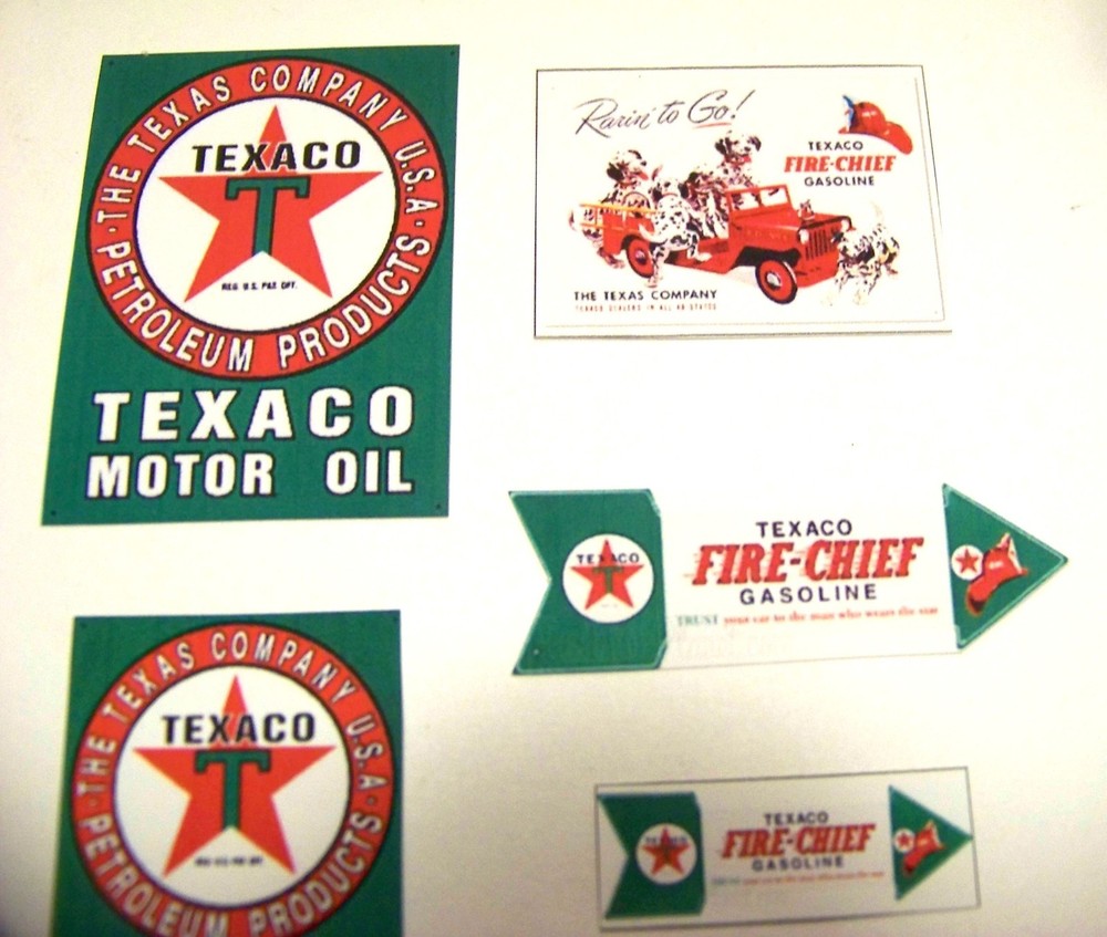 Multi Scale Vintage Texaco Service Station Signs & Posters