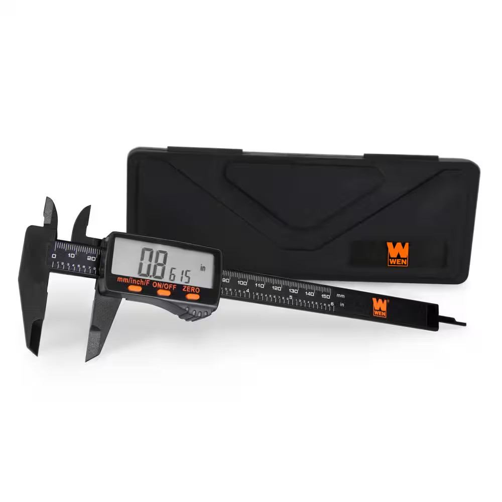 6.1 in. Electronic Digital Caliper with LCD Readout and Storage Case