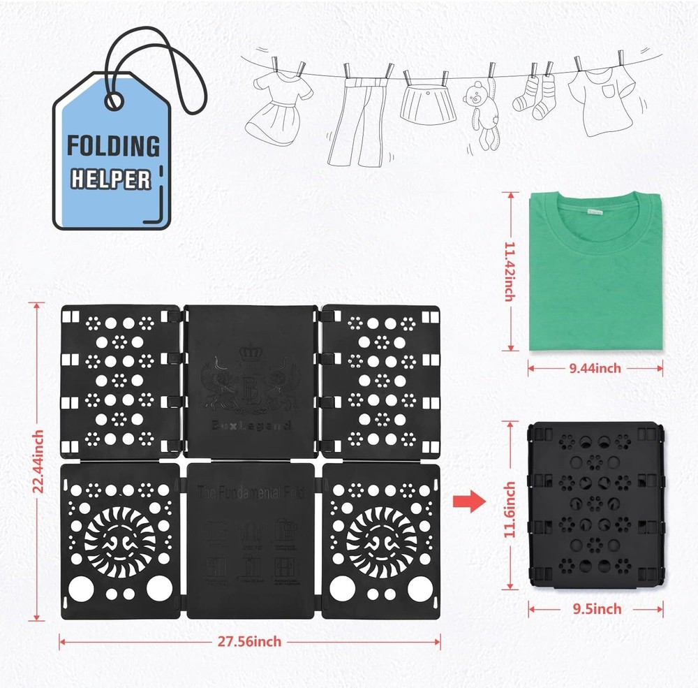BoxLegend Version 4 Clothes Folding Board T Shirt Pants Folder Durable Plastic