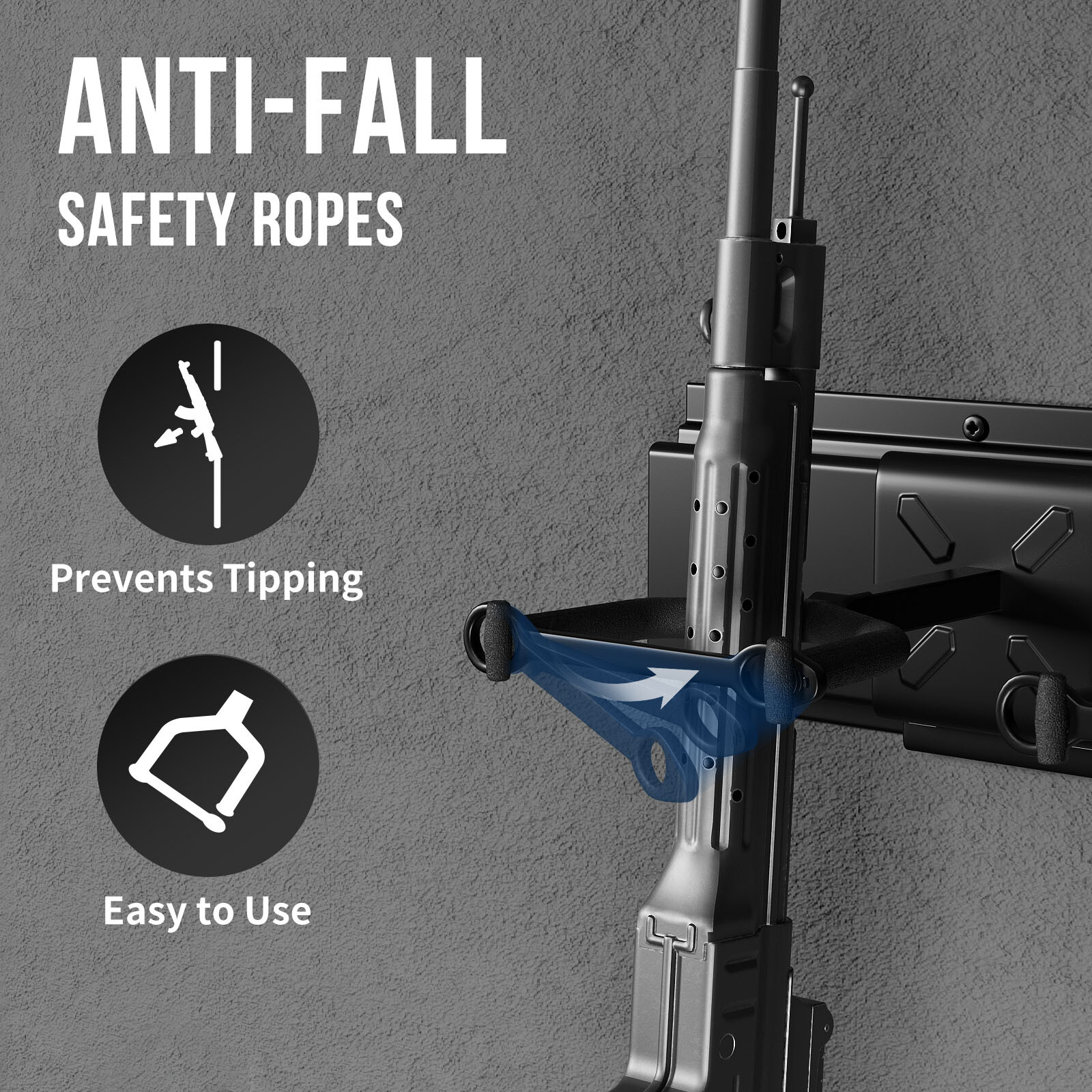 3/4/6/8/12 Slot Gun Rack Wall Mount Shotgun Rack Adjustable Rifle Storage Holder