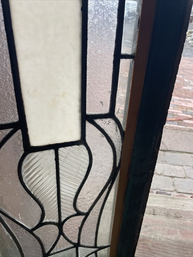 SG4682 Antique Stained Glass Transom Window 14 x 48￼