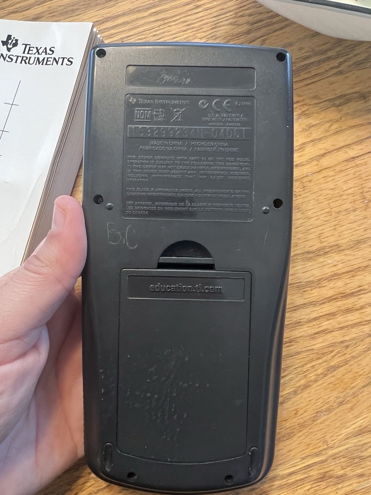 Texas Instruments TI-83 Plus Black Graphing Calculator Tested Working With Case