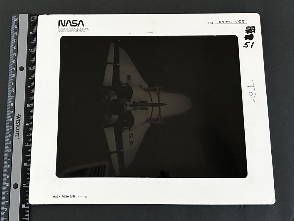 1980 NASA KSC Space Shuttle Orbiter Vehicle Assembly Presentation Transparency