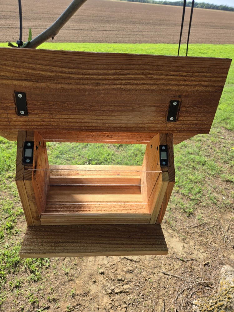 Handmade Cedar Hanging Bird Feeder