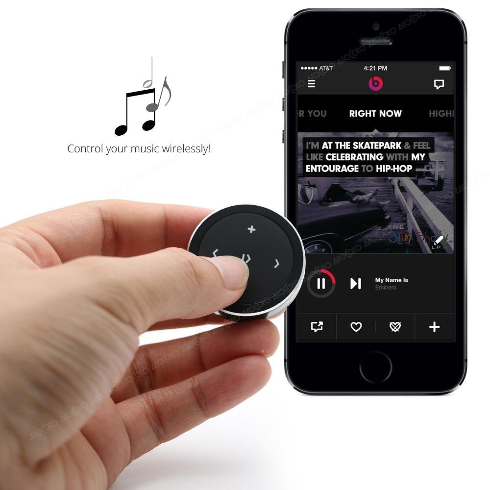 Wireless Bluetooth Media Button Remote Selfie Control Car Motorcycle Steering...