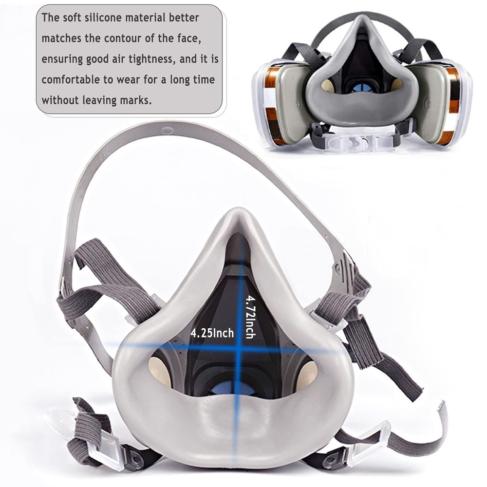 Reusable Half Face Cover Set, Half Face Respirаtor, Personal Protective Equip...