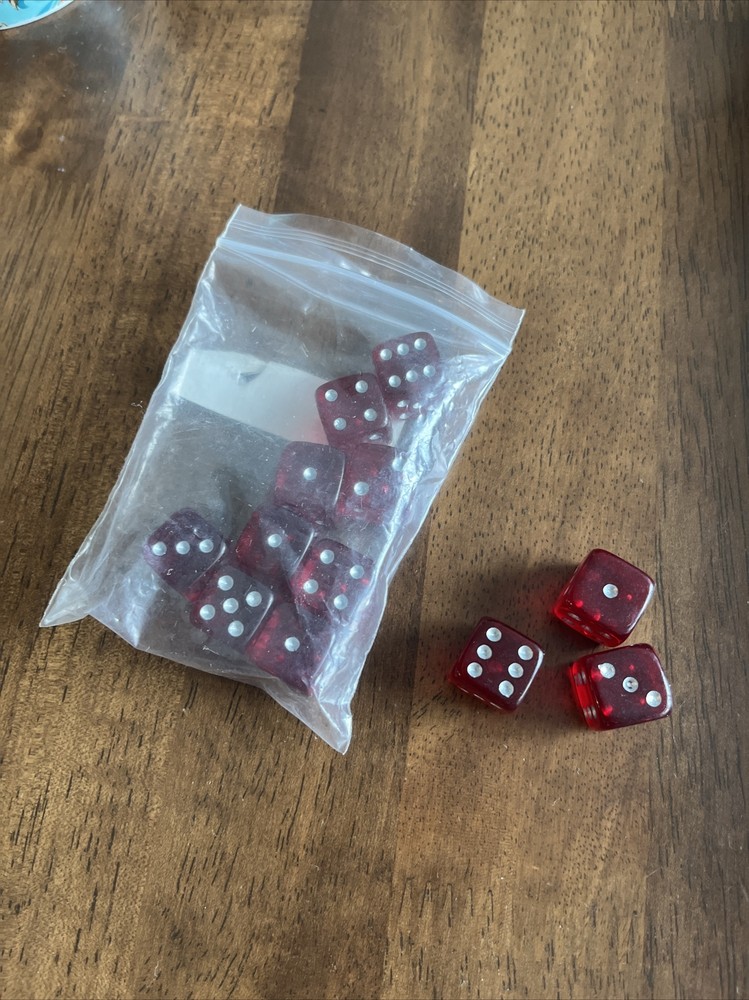 Warhammer Dark Imperium Dice Red Silver Pips Deathguard Space Marines NUrgle