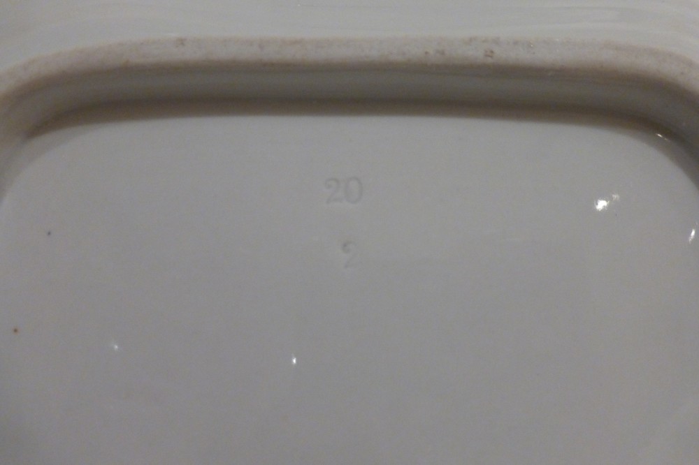 2 ANTIQUE BOHEMIA POTTERY TRAYS