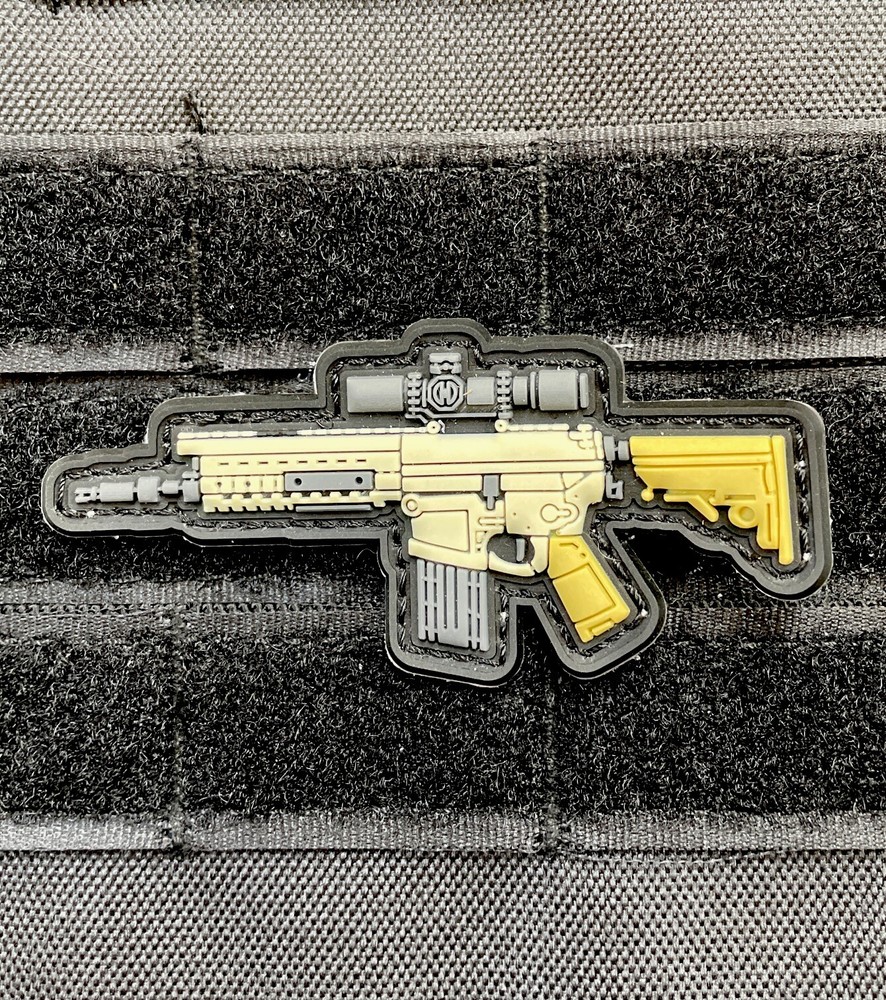 Marksman Sniper Rifle 308 Gun Army Weapon COD Tactical Morale Patch Hook Loop