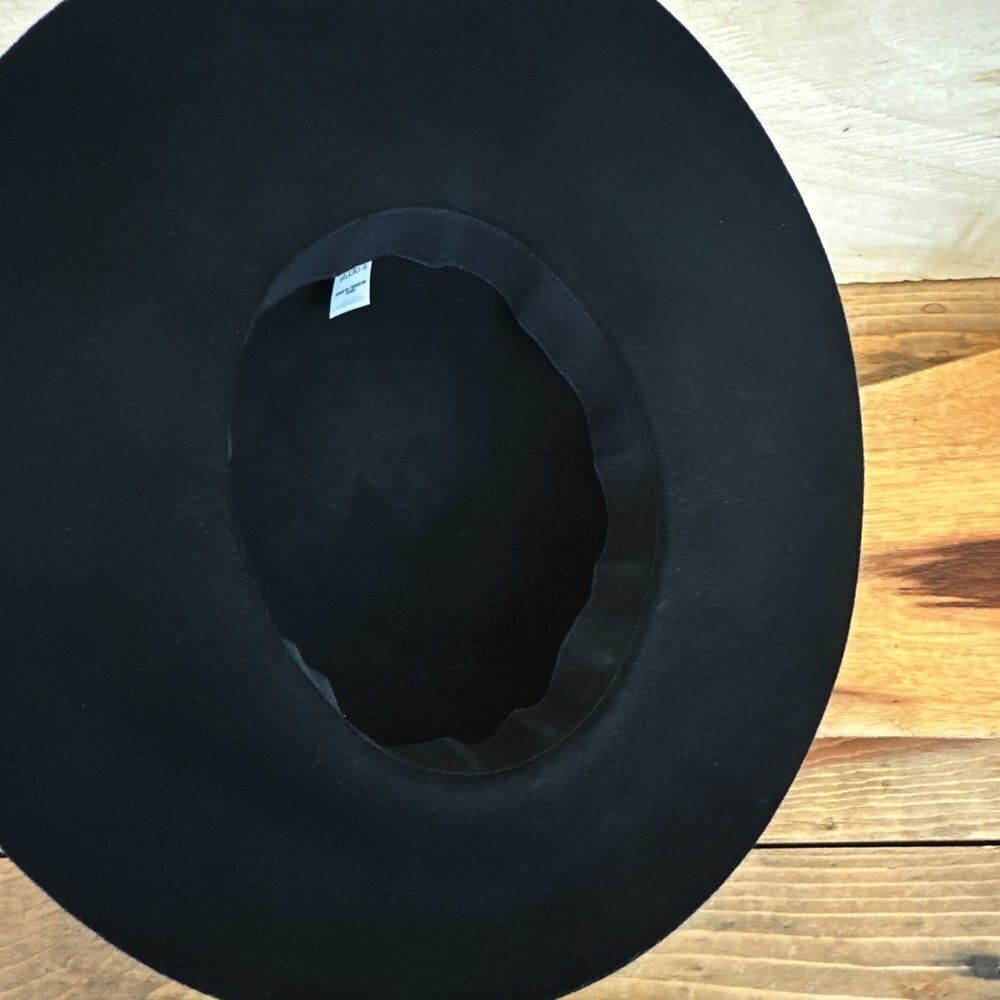 Studio S Black Wool Hat Winter Bow Womens