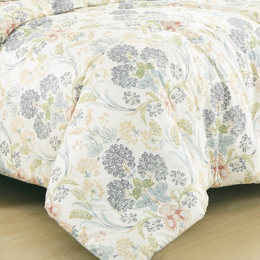 Chezmoi Collection Alyssa Boho Floral Medallion Printed Microfiber Comforter Set