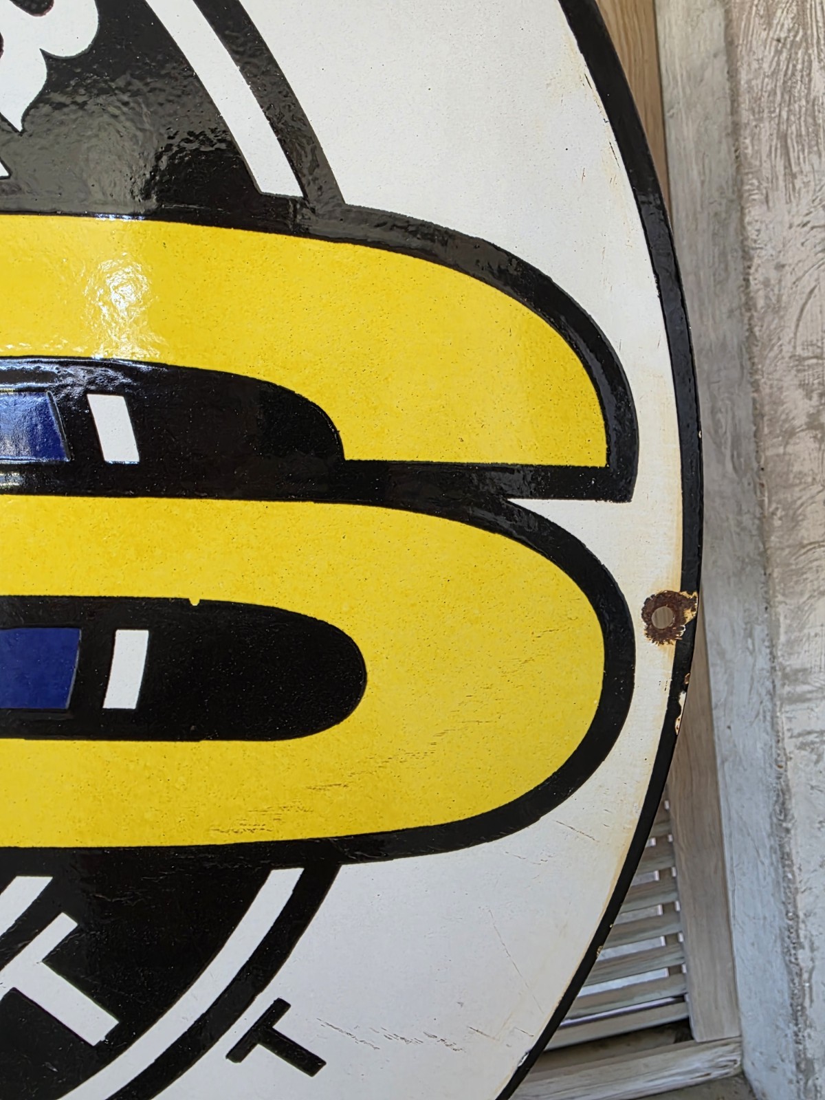 HUGE VINTAGE CHEVROLET SUPER SPORT PORCELAIN SIGN 30"*