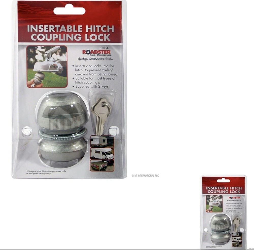 Roadster 81384c Insertable Hitch Coupling Lock New