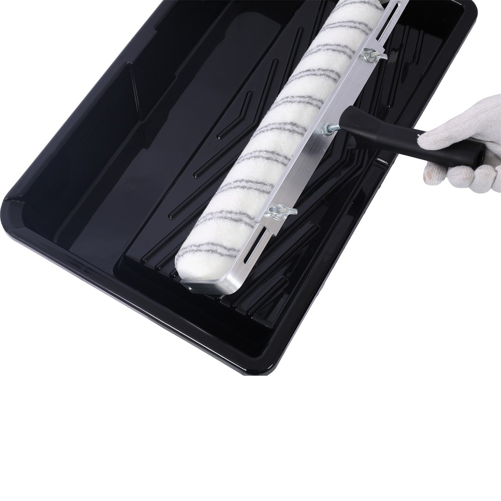 5PCS 18 Inch Paint Roller Kit Tray Paint Roller Sleeves Adjustable Roller Frame