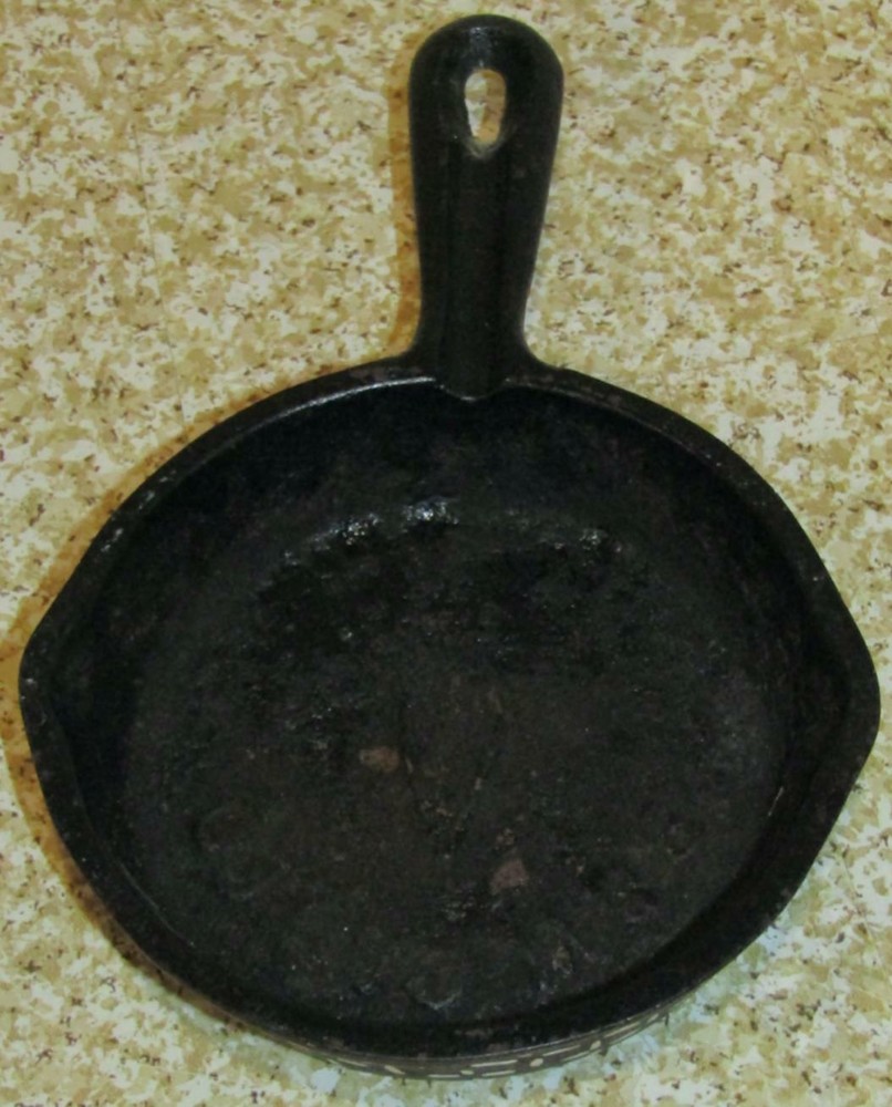 Black Pan Painted with Barn