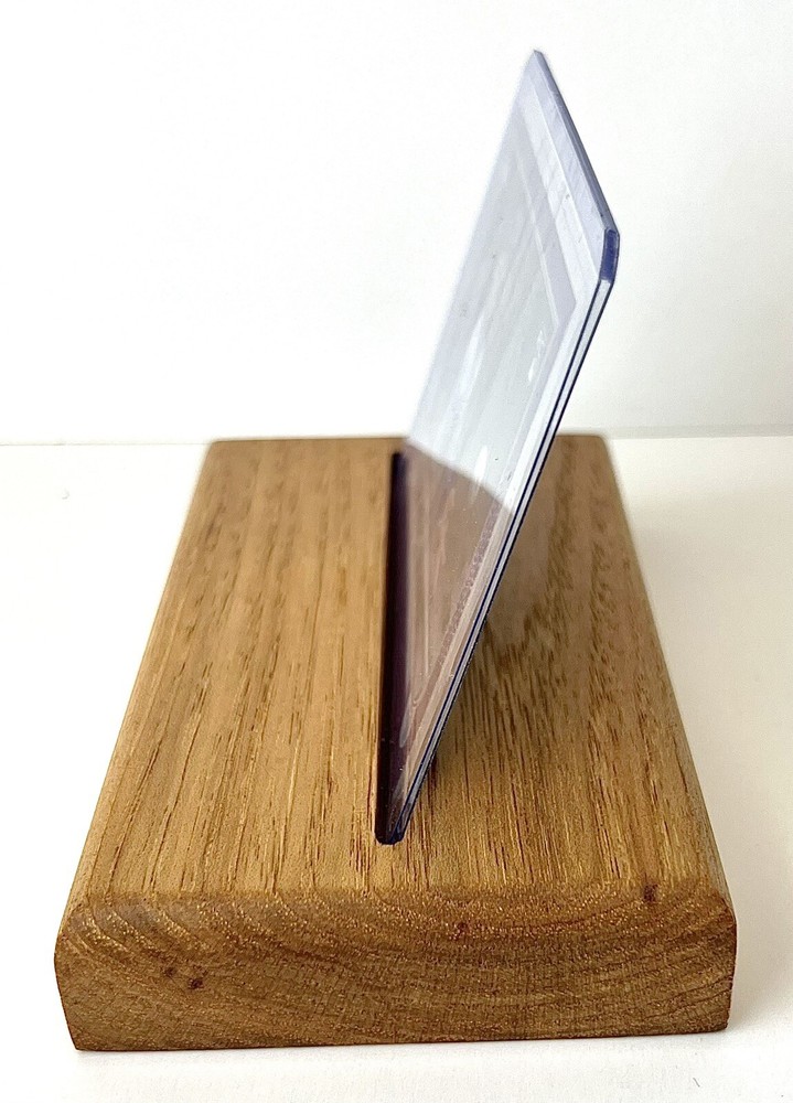 Horizontal Trading Card Stand Display Top Loader Stand Hickory (Stand Only)