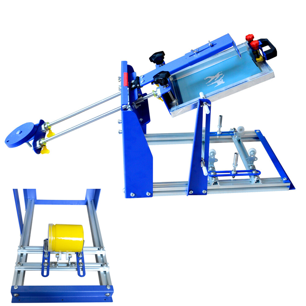1 Color 6.7'' Curved Screen Printing Machine Screen Printer for Cup Bottle Pen