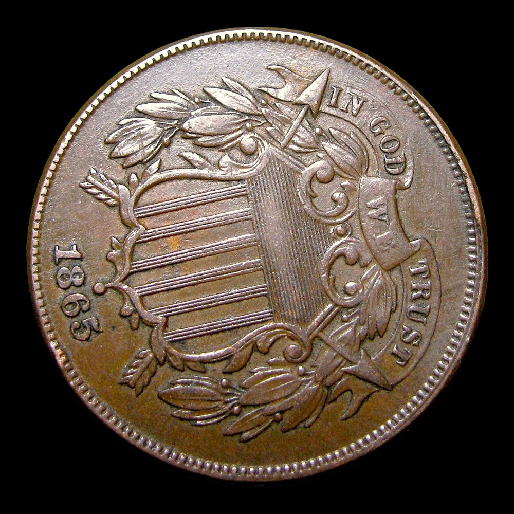 1865 Two Cent Piece 2cp ---- Stunning Condition Coin ---- #PP165