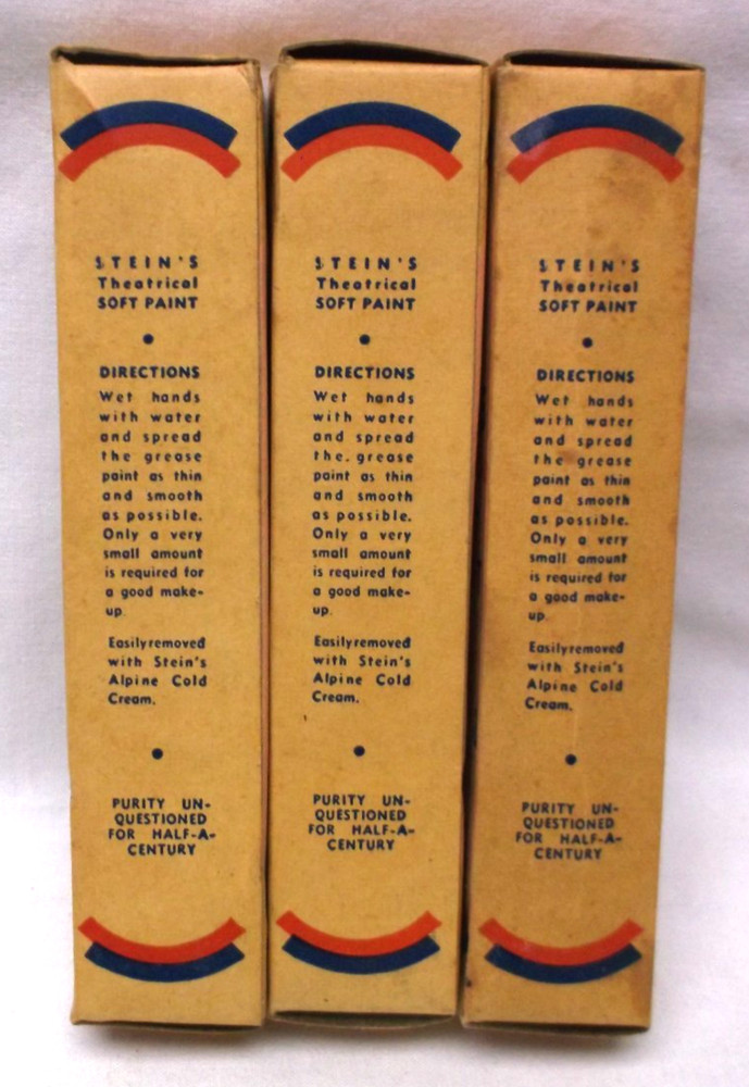 Vintage Stein's Theatrical Soft Paint 3 Different