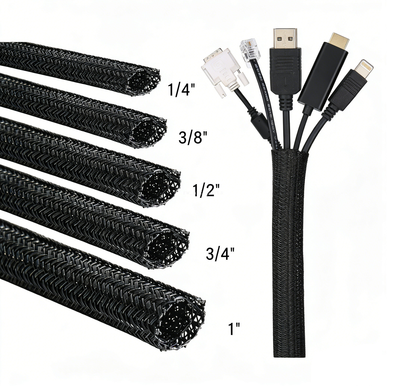 10 Feet Expandable Braided Sleeving - Braid Cable Wiring Harness Loom Protection