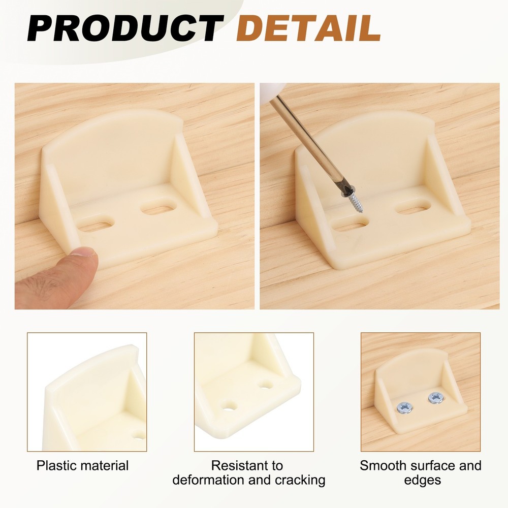 Peg for plastic shelf 4pcs, 7.5x5.5x4.5cm right angle