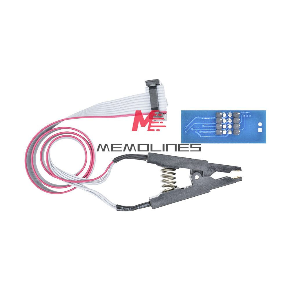 1-50x SOIC8 SOP8 Flash Chip IC Test Clips Socket Adpter BIOS/24/25/93 Programmer