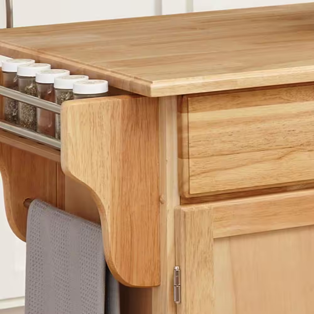 Napa Natural Kitchen Cart with Storage