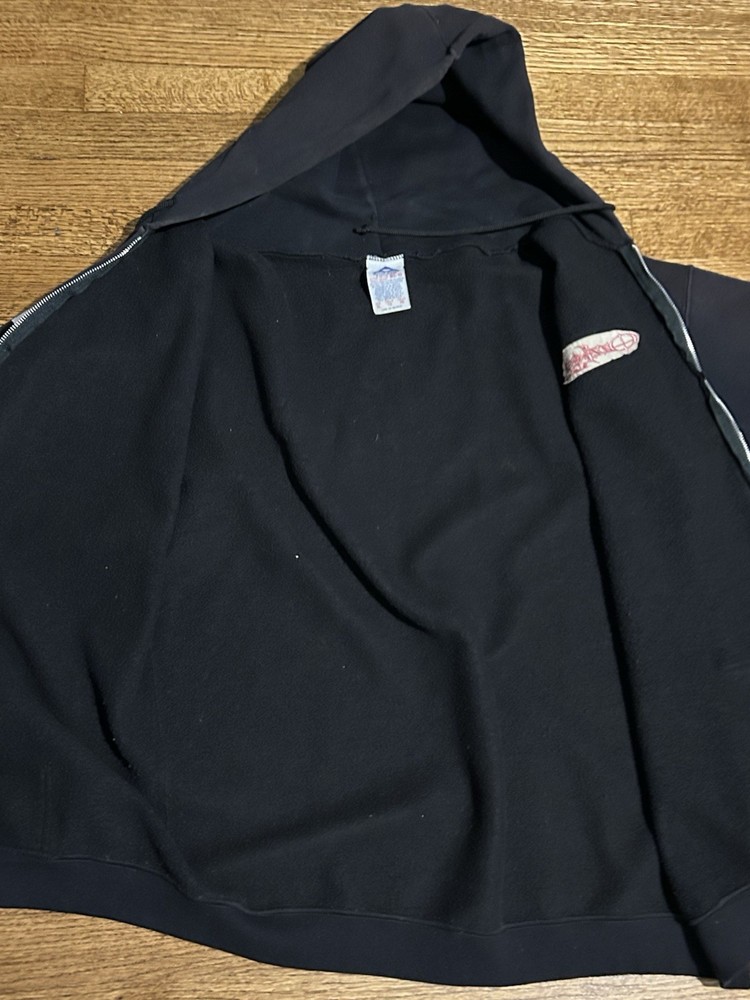 OZZFEST 2003 JACKET OZZY OSBOURNE XL WORN BLACK HOODIE FULL ZIP