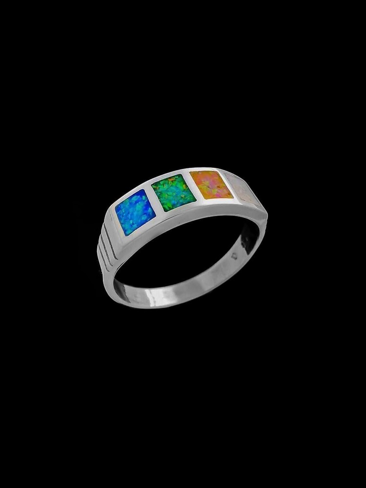 Opal Four Squares Ring