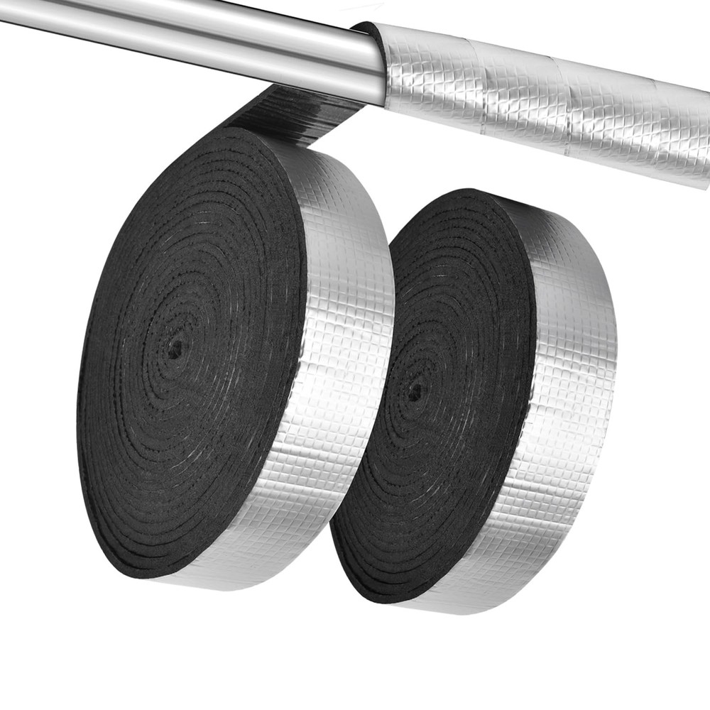 Pipe Insulation Wrap - 2" Wide X 33 Ft Outdoor Foam Silver