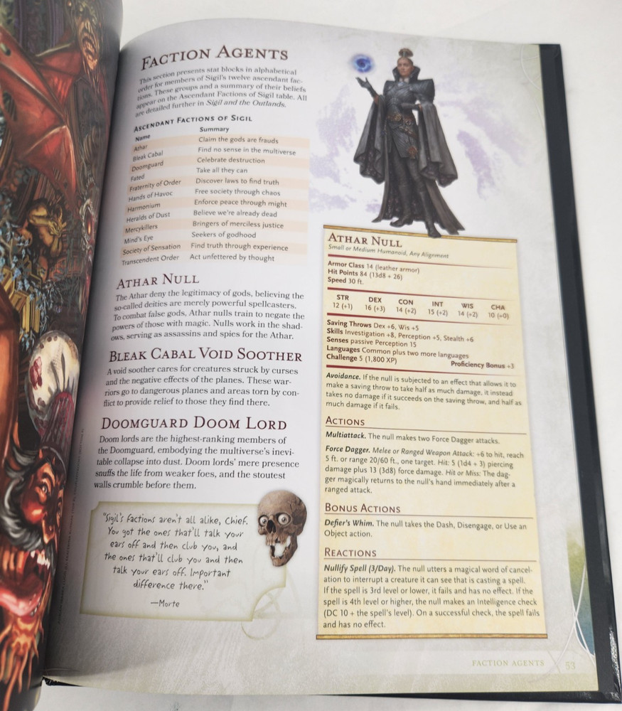 Dungeons & Dragons 5th Edition 5E D&D Morte's Planar Parade Sourcebook (2023 HC)