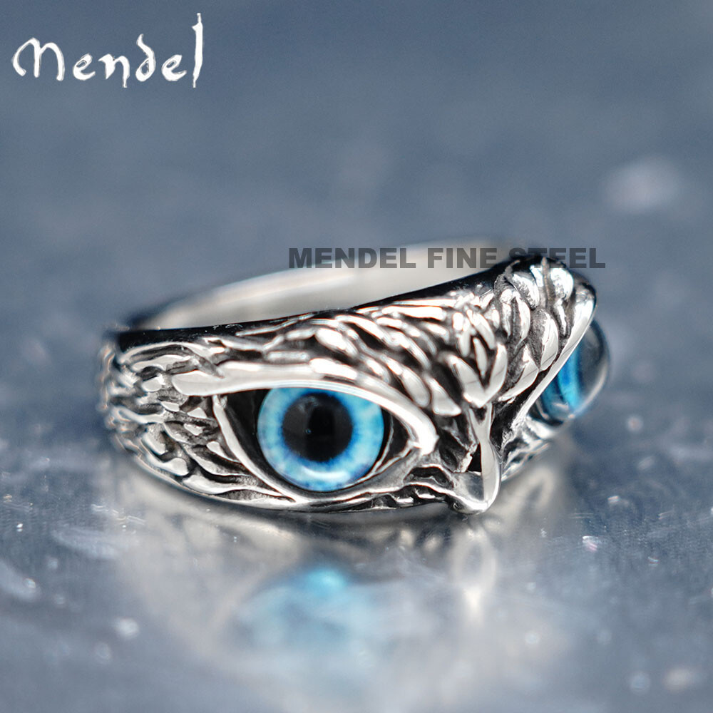 MENDEL Womens Cute Owl Bird Ring Stainless Steel For Women Teen Girls Size 5-9