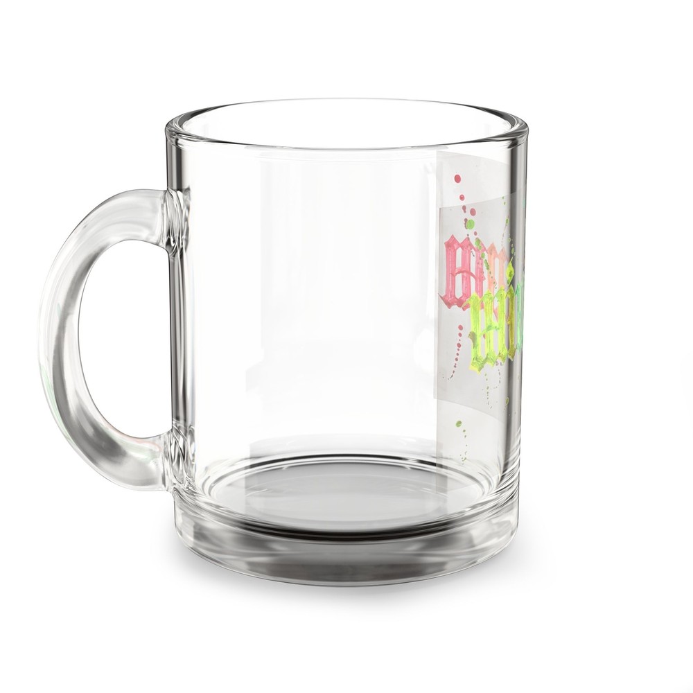 “Minimum” Original Art Glass Mug, 10oz