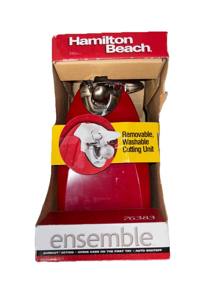 Hamilton Beach Electric Automatic Can Opener with Auto Shutoff Knife Sharpene...