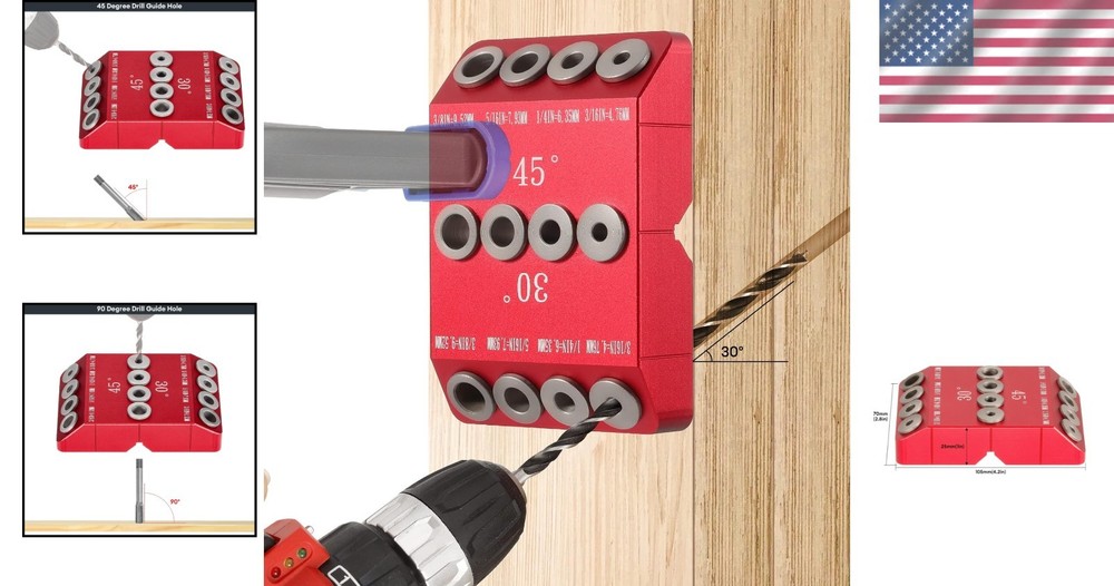 Efficient Angle Drill Guide Jig with N-Groove for Precision Woodworking