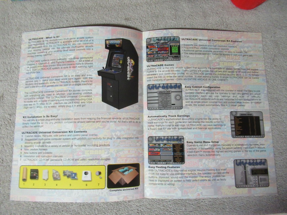 ULTRACADE NOS 2 PAGE ARCADE VIDEO GAME FLYER