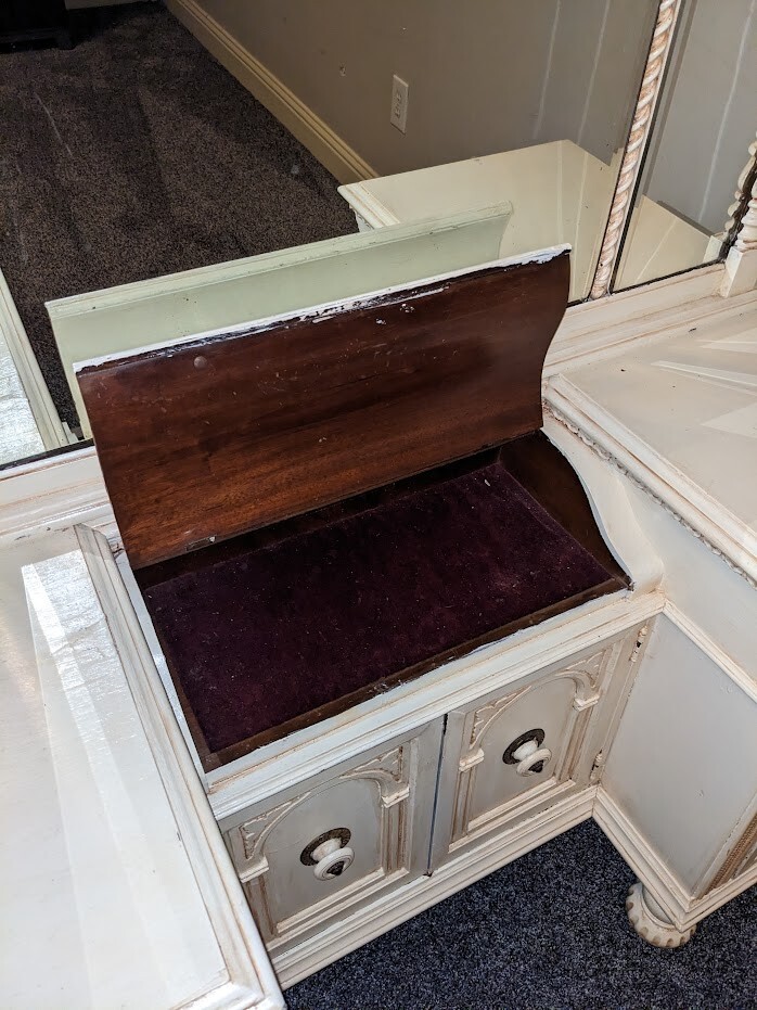 antique vanity with mirror