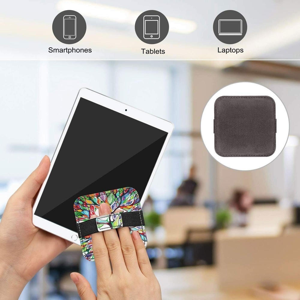 【4 Pack 】Screen Cleaning Pad Soft Cloth Wipes w Elastic Strap for iPad MacBook