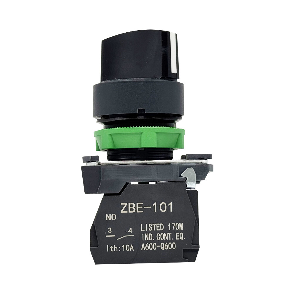 XB5-AD21 22mm black Push Button 2 position selector maintained 1NO marked OFF ON