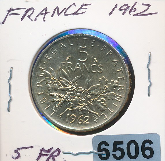 FRANCE - 5 FRANCS - 1962 SILVER - #6506