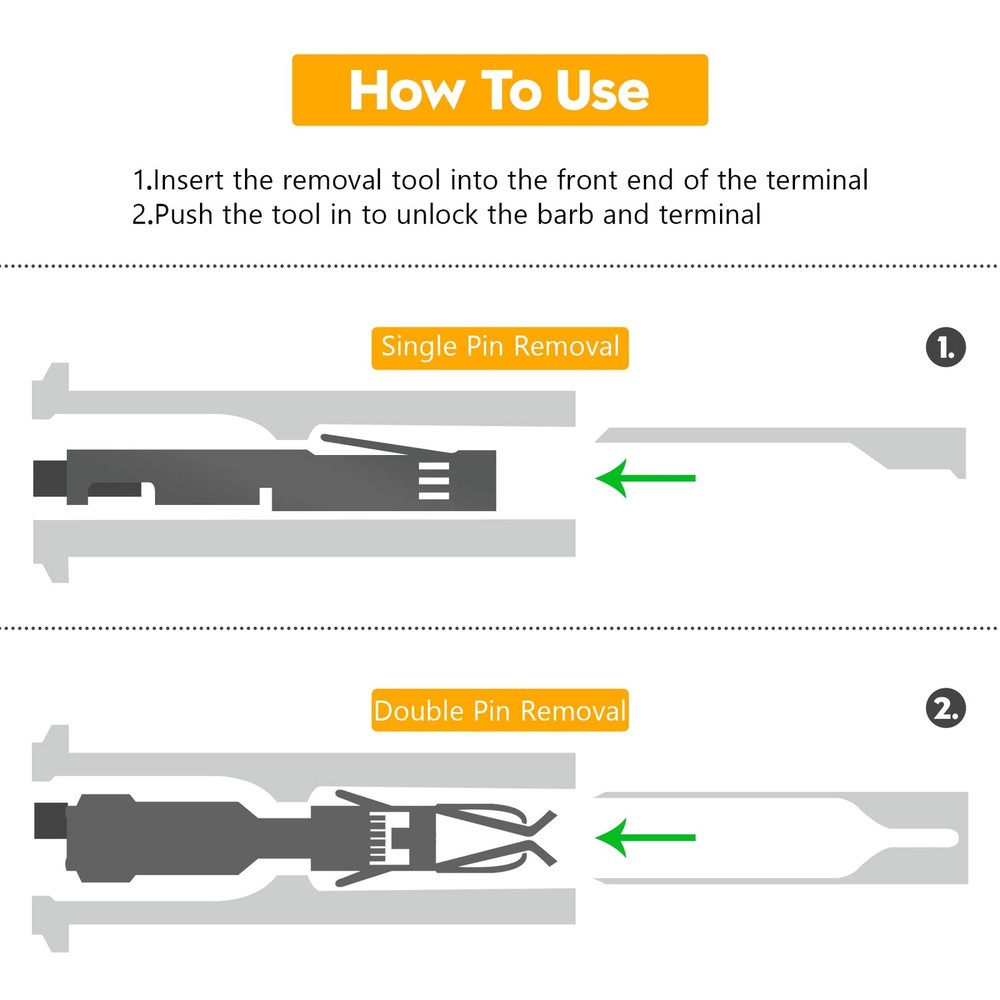 Terminal Removal Tool Kit, 82 Pcs Extractor Set, Depinning...