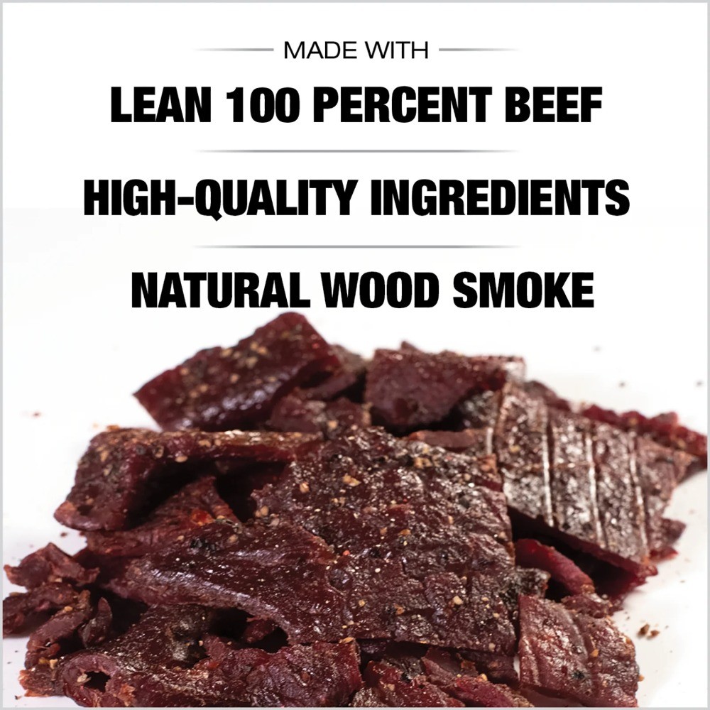 (2 pack) Old Trapper Peppered Beef Jerky 10oz Resealable Bag