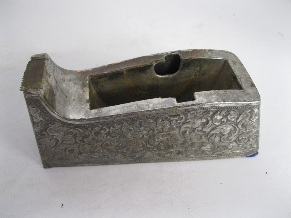 Silver Tone Tape Dispenser ELEANOR CLAIRE Design Delli Inc Desktop Japan Vintage