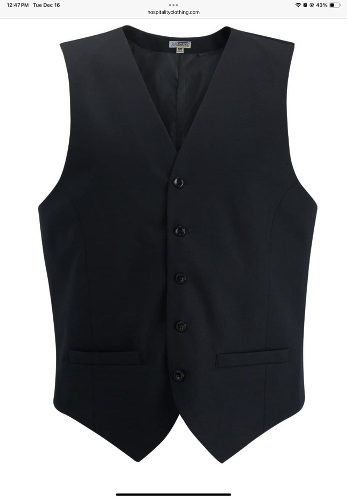 Edwards Signature High-Button Vest -new,Large